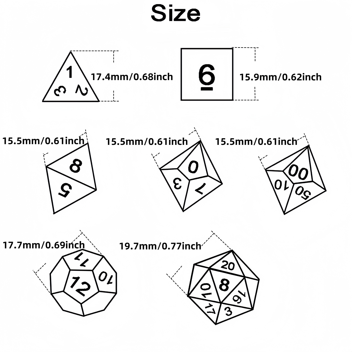 Zestaw Kości DND 7 szt. Miesza – Board Game Live recenzja i cena